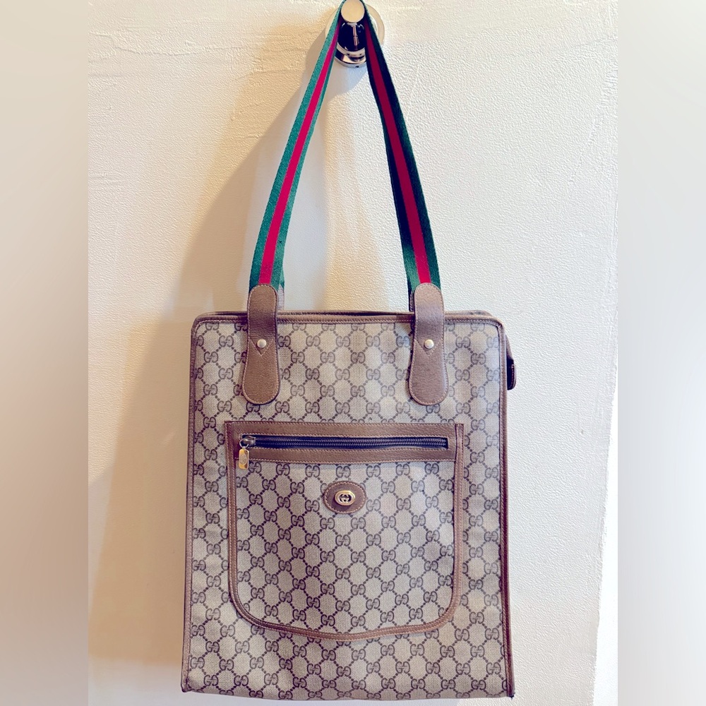 Authentic Gucci Vintage Tote Bag Sherri Line
